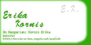 erika kornis business card